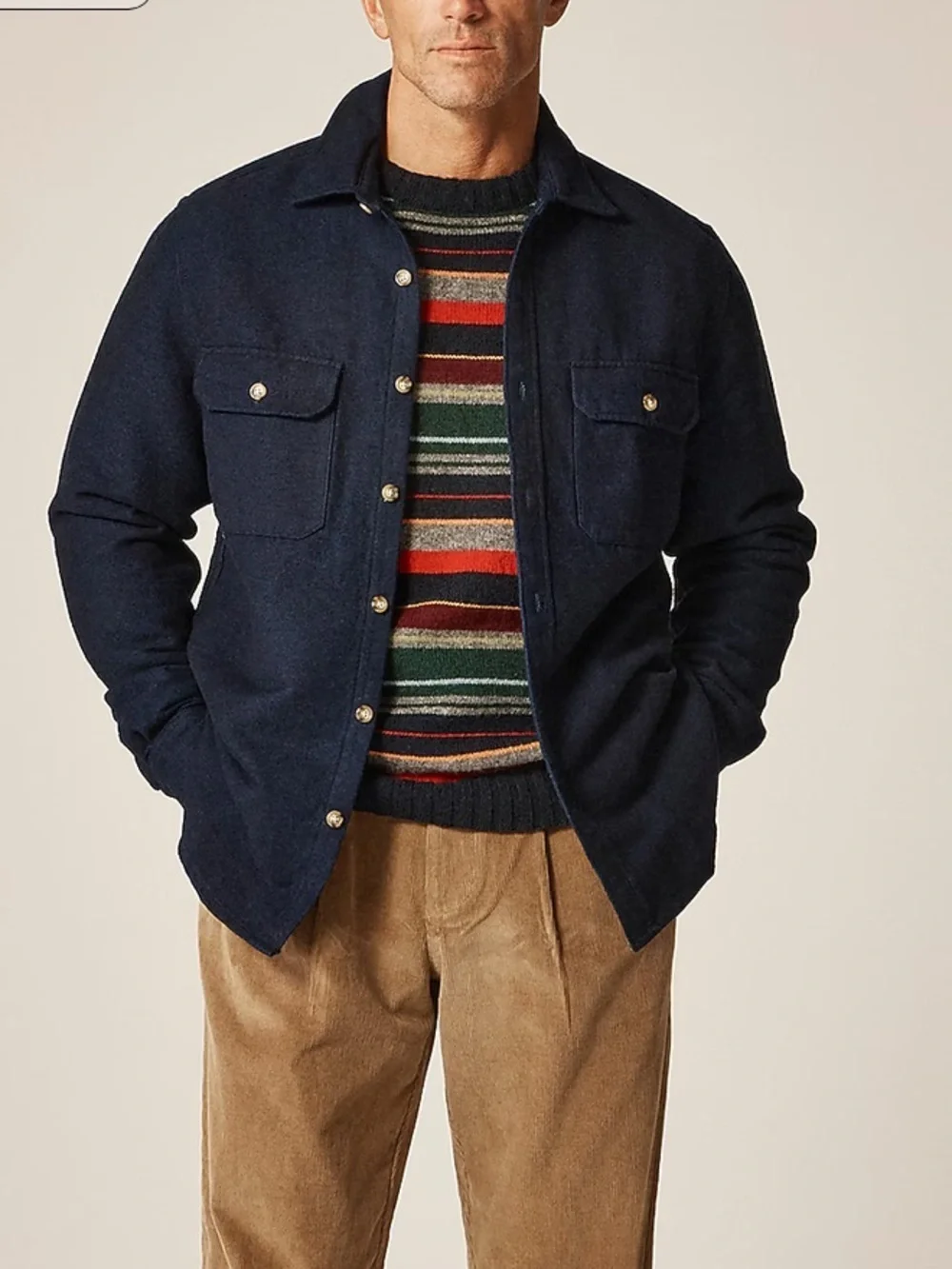 J crew indigo Heavyweight chamois workshirt in Japanese cotton